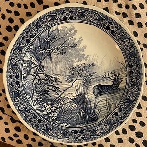 Made for Royal Sphinx by Boch Belgium Delfts Charger 15.5” Vintage Holland
